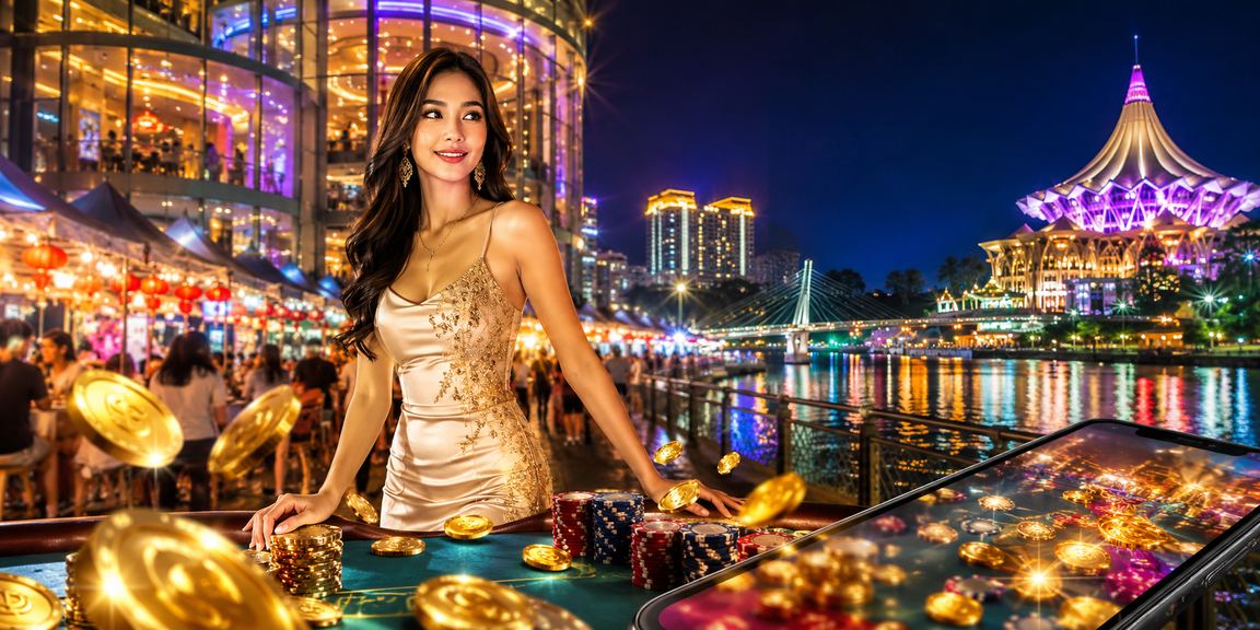 A Kuching user enjoying lotto4d's mobile casino safely in a local setting