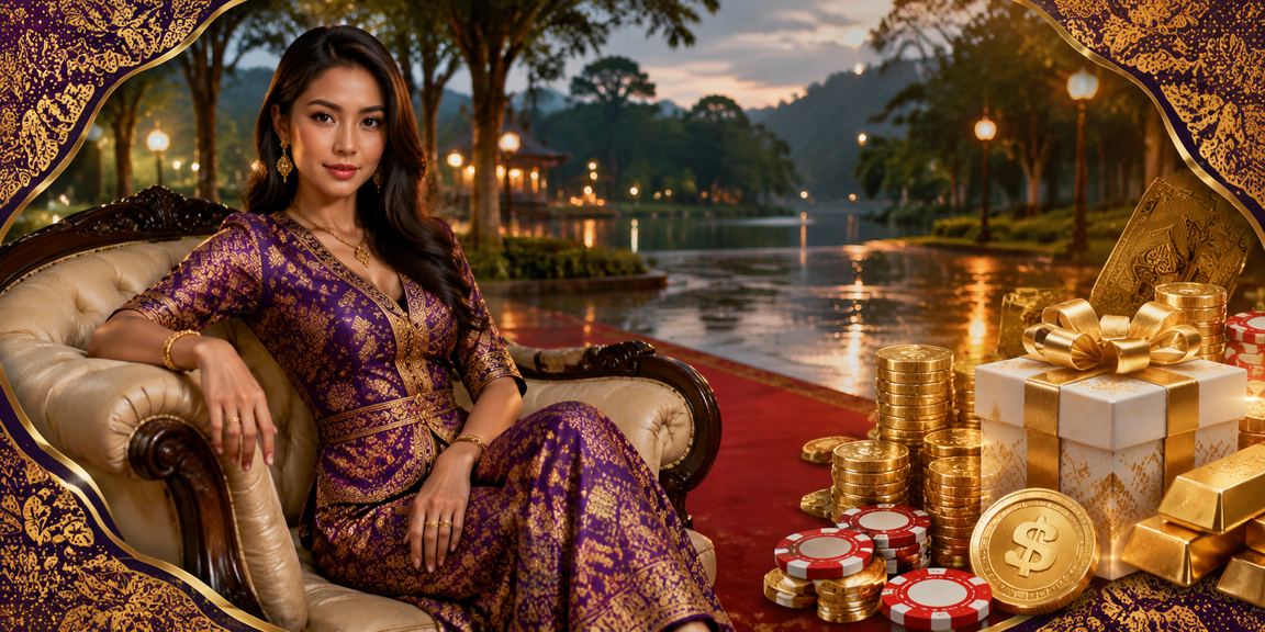 Malaysian players enjoying lotto4d casino entertainment in an elegant local batik style